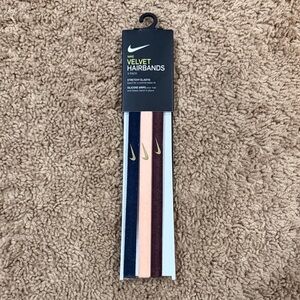 Nike Velvet Hairbands Trio - Black, Peach, Maroon